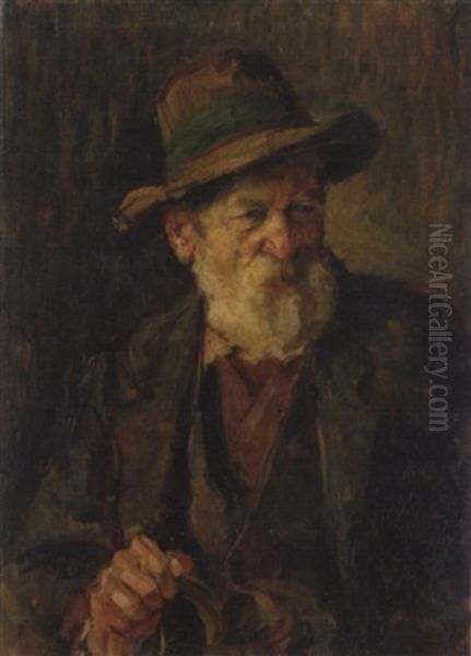 Bildnis Wilhelm Busch Oil Painting by Reinhold Werner