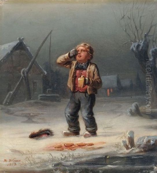 Der Zerbrochene Krug Oil Painting by Hermann Werner