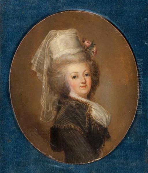 Portrait De Marie Antoinette En Costume D'amazone Oil Painting by Adolf Ulrik Wertmuller