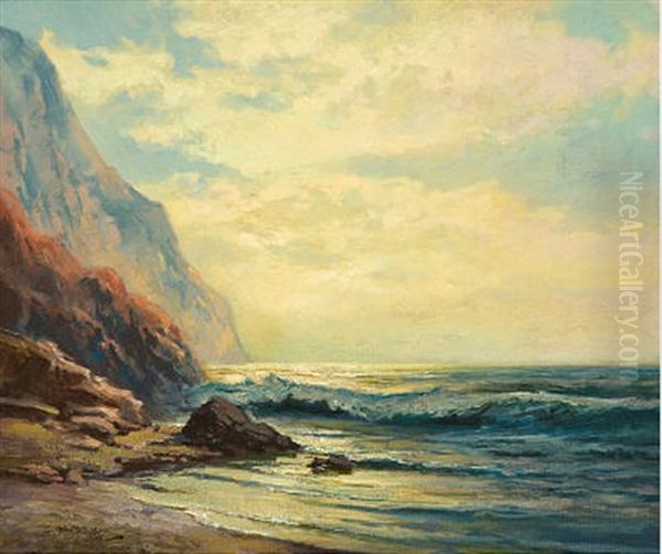 Abendstimmung Am Meer Oil Painting by Konstantin Weschtschiloff