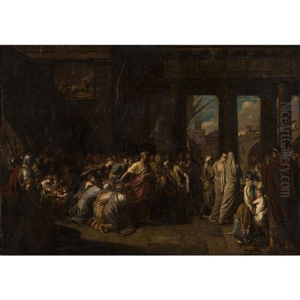 Le Depart De Regulus De Rome Oil Painting by Benjamin West