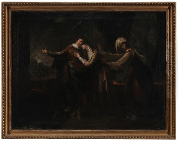 Romeo And Juliet, Representing Act Iii, Scene 5 Of Shakespeare's Play Oil Painting by Benjamin West