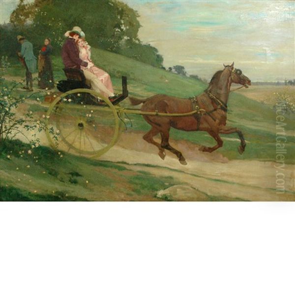 Spring Day Ride Oil Painting by Joseph Walter West