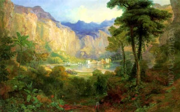 The Valley Of Happiness Oil Painting by William West