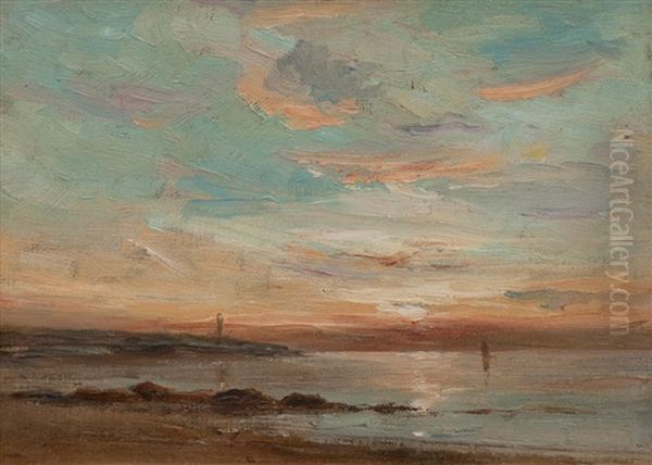 Evening Lossiemouth Oil Painting by David West