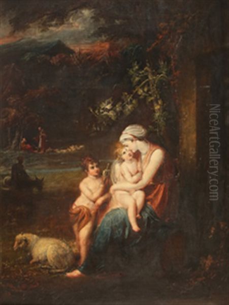 Religiost Motiv Oil Painting by Richard Westall