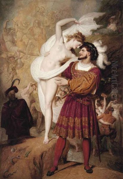 Faust And Lilith Oil Painting by Richard Westall