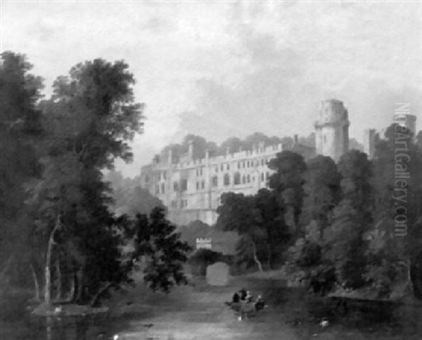 Warwick Castle Oil Painting by William Westall