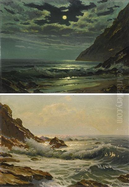 A Pair Of Seascapes by Constantin Aleksandrovich Westchiloff