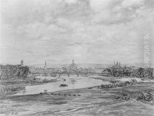 Ansicht Von Dresden Oil Painting by Fritz Westendorp