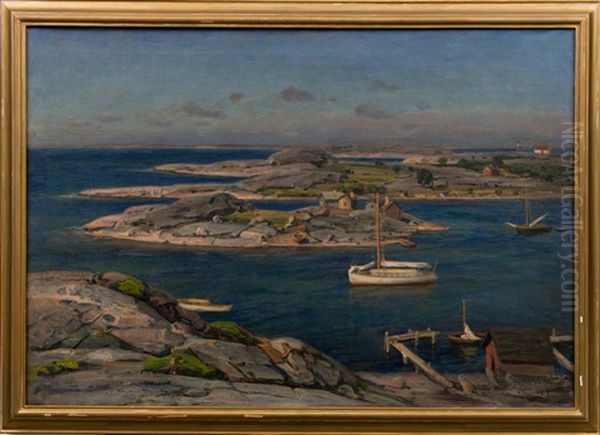 Vue From Kokar Oil Painting by Victor Westerholm