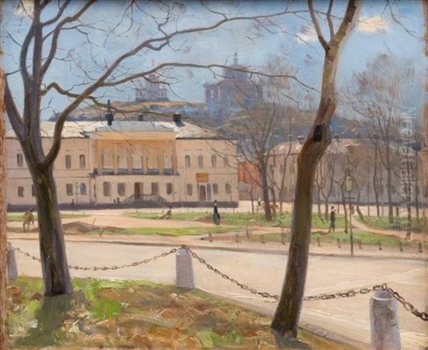 The Old Academy House, Turku Oil Painting by Victor Westerholm