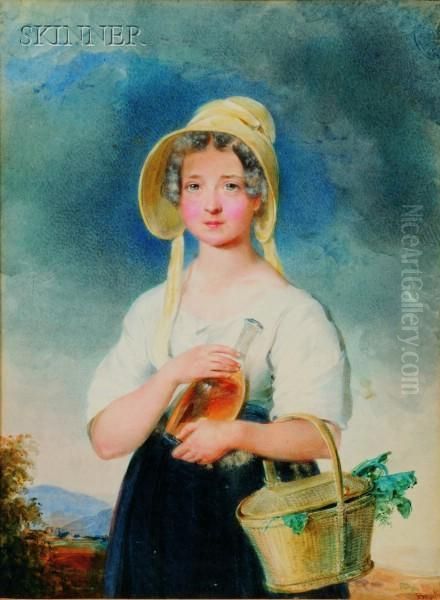 Returning From A Picnic Oil Painting by Karoly Brocky