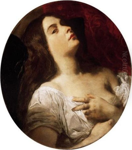 Yearning, About 1850 Oil Painting by Karoly Brocky