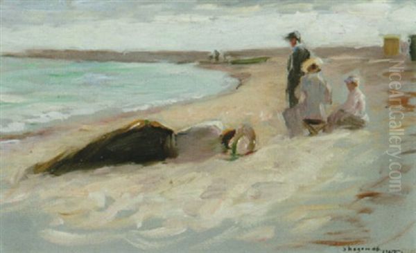 Sommarkvall, Skagen Oil Painting by Ingeborg Westfelt-Eggertz