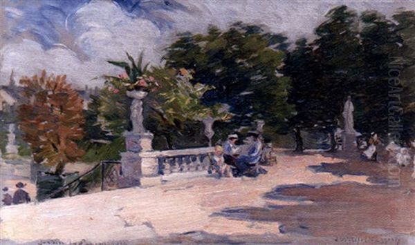 Jardin De Luxembourg Oil Painting by Ingeborg Westfelt-Eggertz