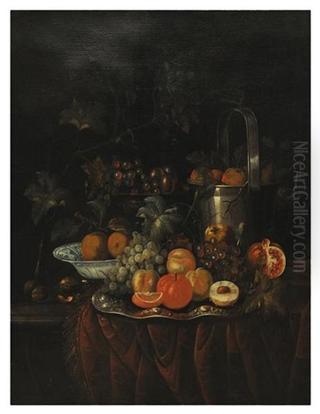 Still Life With Fruit Oil Painting by Huybert van Westhoven