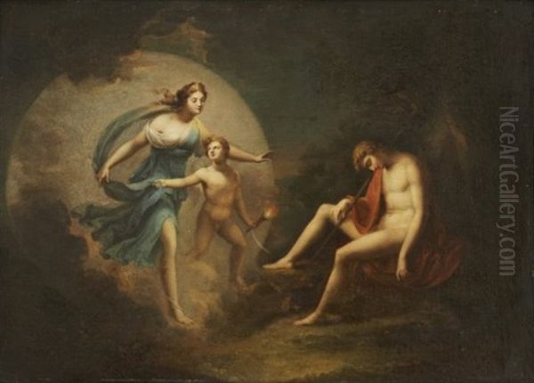 Diana Och Den Sovande Endymion Oil Painting by Frederik Westin