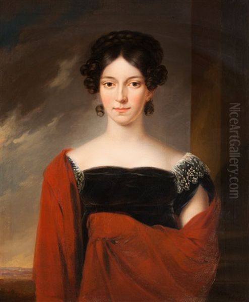 Sophia Magdalena Cantzler (1799-1890) Oil Painting by Frederik Westin