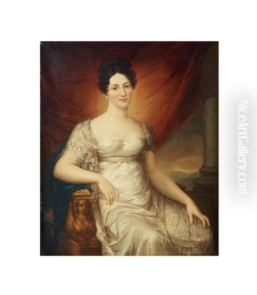 Henrika Charlotta Skoge (1785-1845) Oil Painting by Frederik Westin