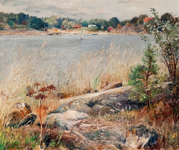 Coast View Oil Painting by Edvard (Edouard) Westman