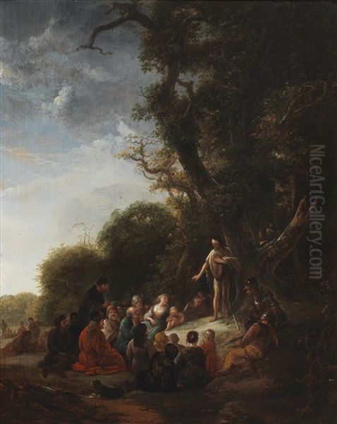 The Sermon Of Saint John The Baptist Oil Painting by Jacob Willemsz de Wet the Elder