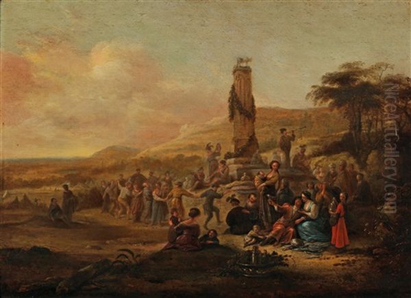 The Adoration Of The Golden Calf Oil Painting by Jacob Willemsz de Wet the Elder