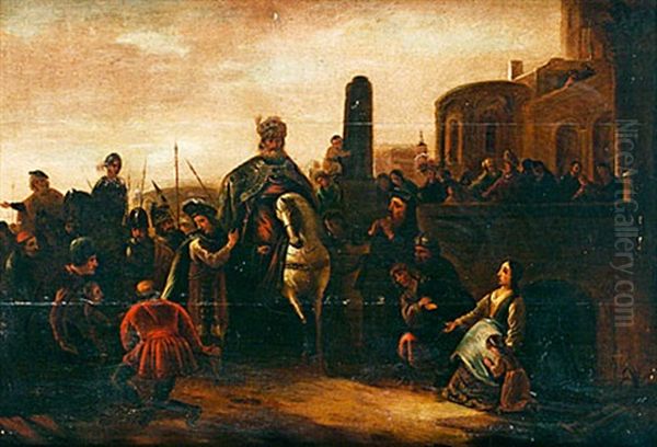 Herodes Intag I Jerusalem Oil Painting by Jacob Jacobsz de Wet the Younger