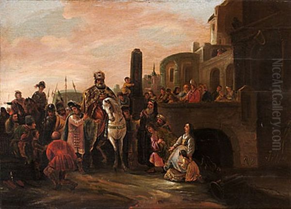 Herodes Intag I Jerusalem Oil Painting by Jacob Jacobsz de Wet the Younger