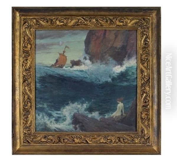 The Siren Awaits Oil Painting by George Faulkner Wetherbee