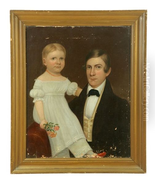 Edwin And Ellen Holrook Oil Painting by Isaac Augustus Wetherby