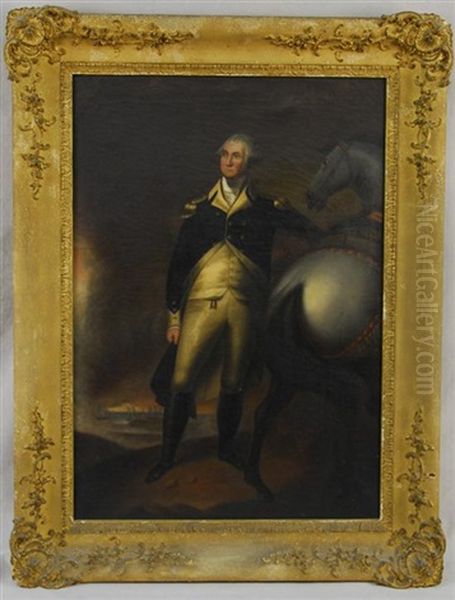 George Washington (after Gilbert Stuart) Oil Painting by Isaac Augustus Wetherby