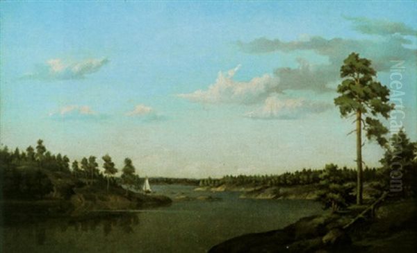 Skargardsled Oil Painting by Johan Fridolf Weurlander