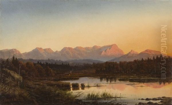 Wieczor Nad Woda Oil Painting by Adalbert Wex