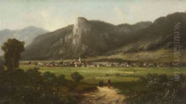 Oberammergau Oil Painting by Willibald Wex