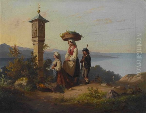 Das Gebet Oil Painting by Julius Weyde