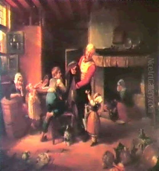 Grobpapa Hat Was Mitgebracht Oil Painting by Julius Weyde