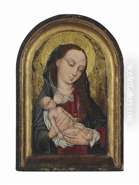 The Virgin Nursing The Christ Child Oil Painting by Rogier van der Weyden