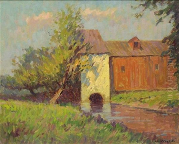 Old Grist Mill Oil Painting by John Henry Weygandt