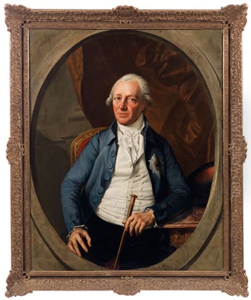 Portrait Eines Herren (friedrich Wilhelm Von Der Schulenburg-kehnert?) Oil Painting by Sebastian Weygandt