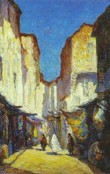 Rue Animee Oil Painting by Jan Harm Weyns