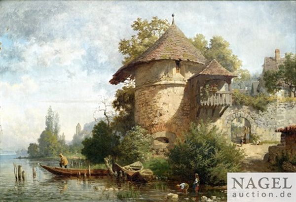 Motiv Vom Bodensee Oil Painting by Karl Weysser