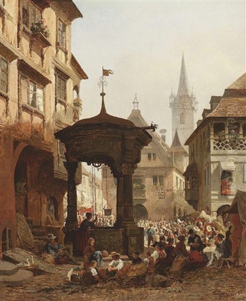 Markttag In Obernai by Karl Weysser