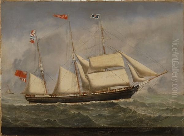 The Schooner Sirocco Oil Painting by Carolus Ludovicus Weyts