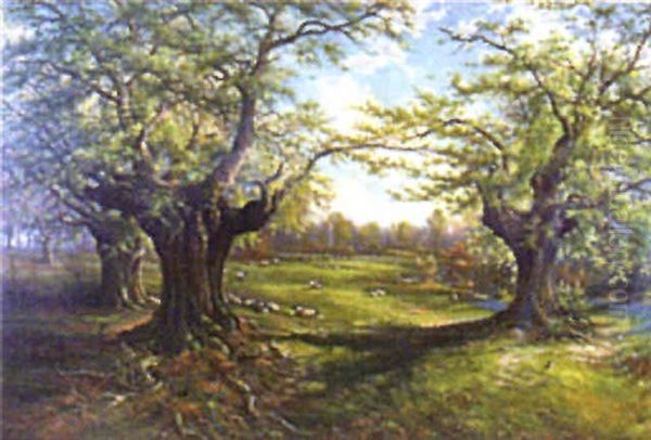 Woodland (boscombe Oak?) Oil Painting by George Richard Wheater