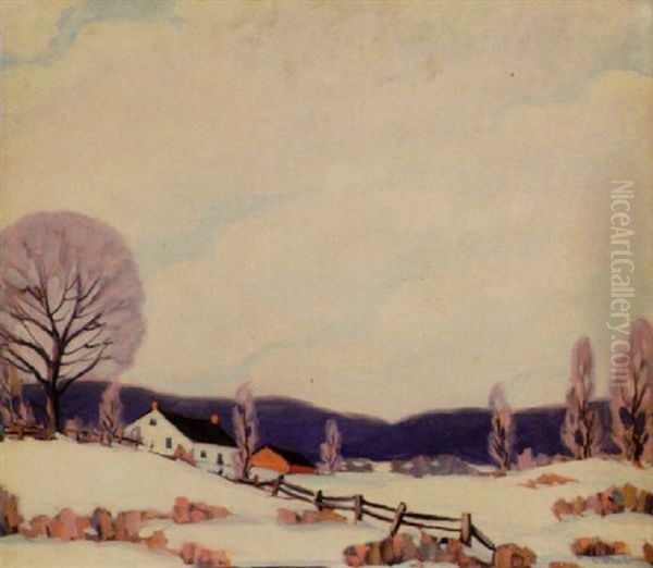 Snowy Brown County Landscape by Clifton A. Wheeler