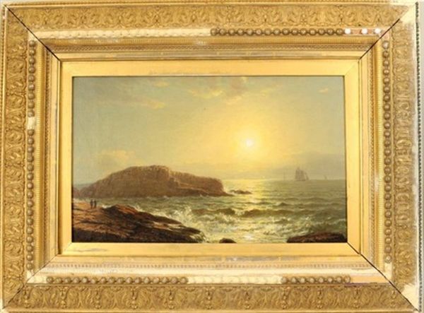 New England Seascape Oil Painting by William Ruthven Wheeler