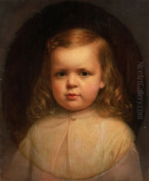 Portrait Of A Young Child Oil Painting by William Ruthven Wheeler