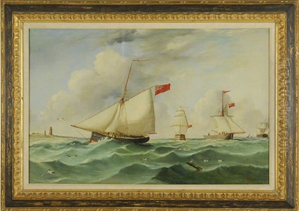 Ships Navigating A Busy Channel by James H. Wheldon