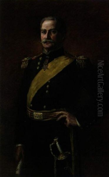 Portrait Of General Nelson Appleton Miles Oil Painting by Charles Ayer Whipple